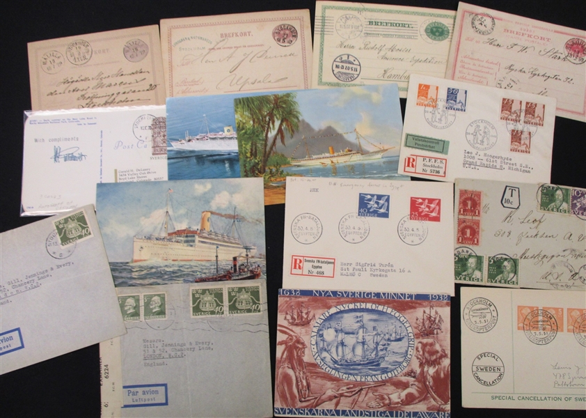 Scandinavia Cover/Card Lot - Over 193 Different (Est $300-400)