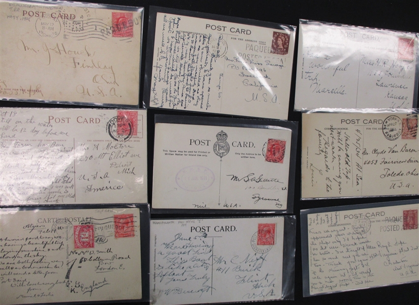 Great Britain Paquebot Ship Postcards, Group of 35 (Est $200-300)