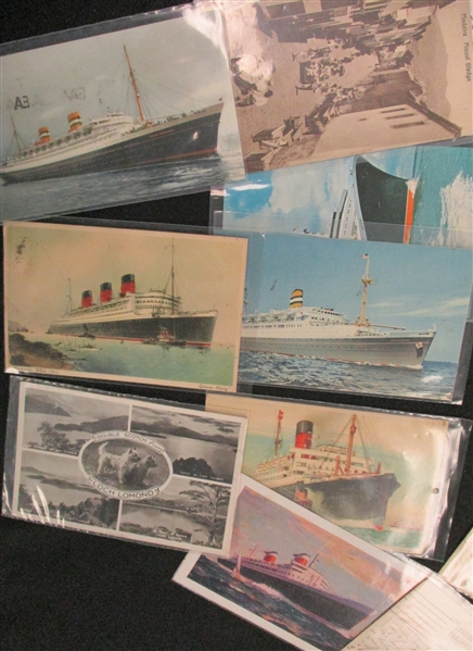Great Britain Paquebot Ship Postcards, Group of 35 (Est $200-300)
