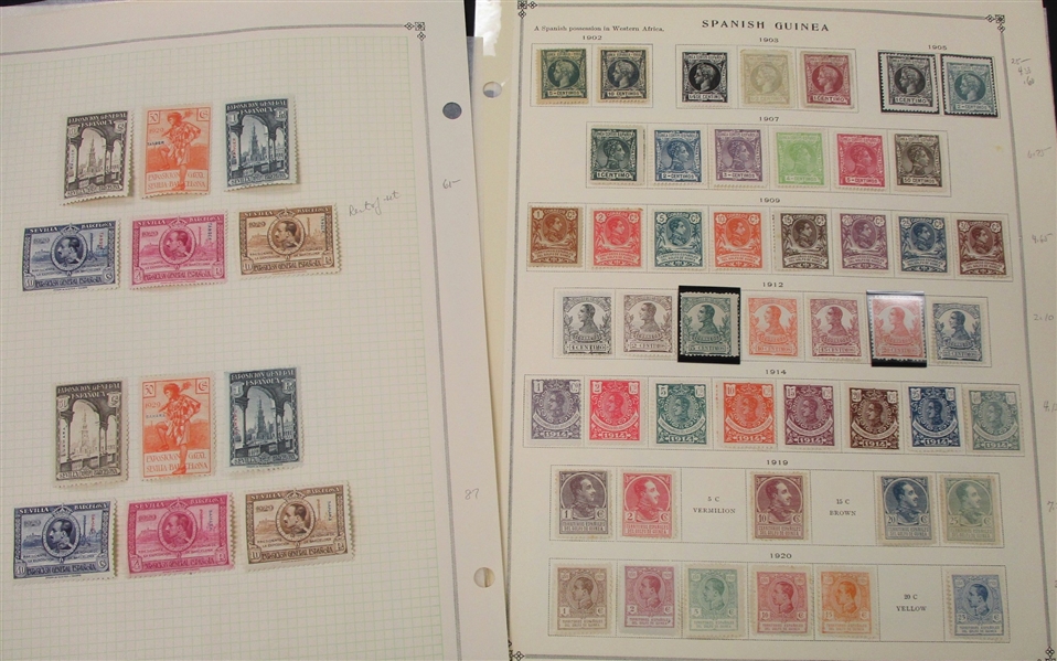 Spain and Colonies - Outstanding Unused/Used Stamp Collection to 1940 (Est $950-1250)