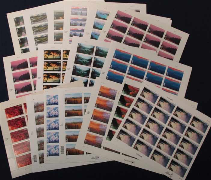 Scenic American Landscapes Complete Set of Sheets (Face $284)