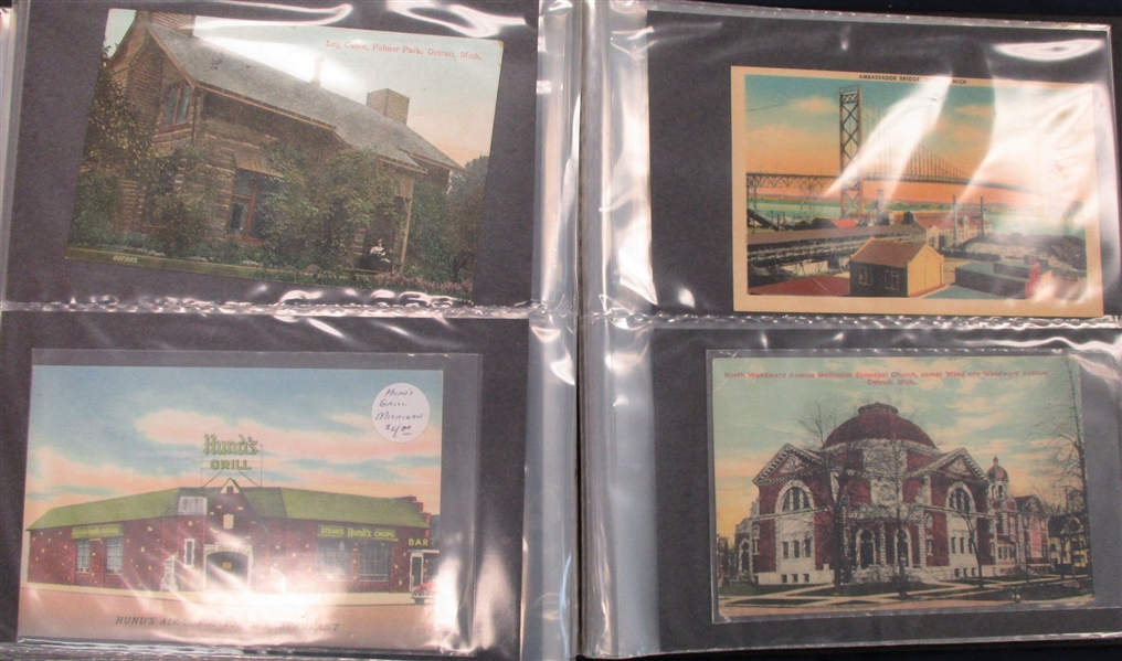 Michigan Postcard Collection, Several 100 in 9 Binders (Est $400-600)