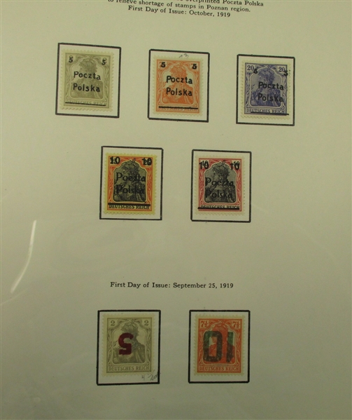 Large Poland Collection on K-Line Pages in 13 Binders to 1979 (Est $900-1200)