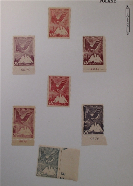 Poland Eclectic Lot in Stockpages with an Exhibit (Est $250-300)