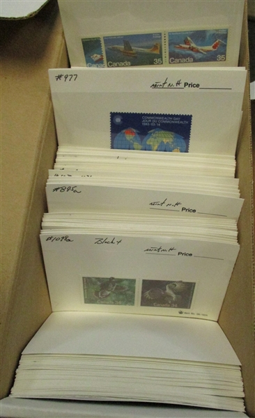 Foreign in Dealer Glassines and Sales Cards in 8 Boxes (Est $300-500)