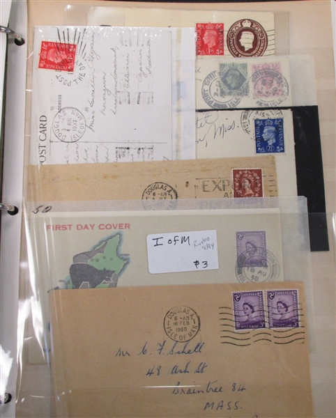 Guernsey, Jersey, Isle of Man Cover Collection in 2 Binders (Est $200-300)