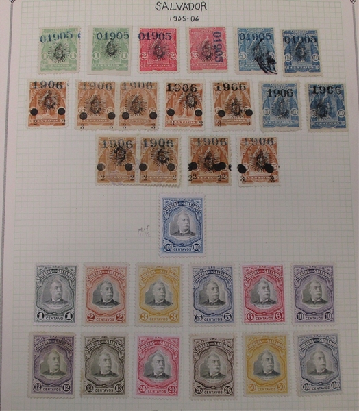 Salvador - Outstanding Unused/Used Stamp Collection to 1940 (Est $900-1200)