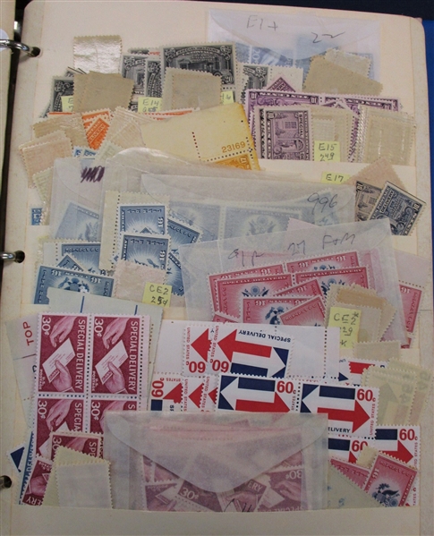 USA Back of Book - Hoard of Mostly Unused (Est $300-400)