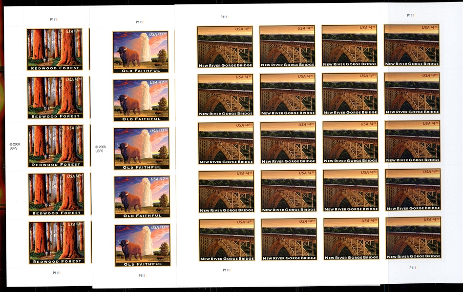 USA American Landmarks High Value Sheets of 20 (Face $1115)