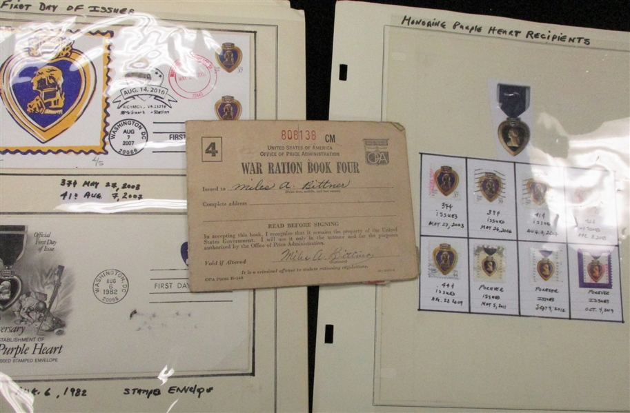 The Cost of Freedom: Recipients of the Purple Heart Medal Topical/Exhibit (Est $90-120)