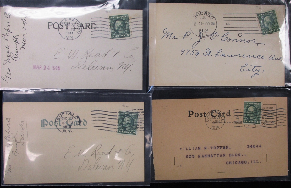 USA Washington/Franklin 1912-1917 Cover/Card Group (Est $150-200)