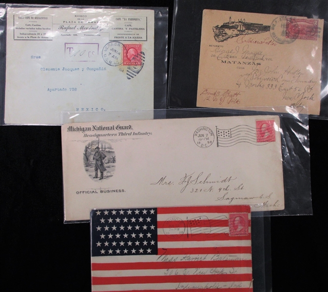 USA Spanish-American, US Mexican War Related Covers (Est $125-200)