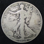 Walking Liberty Half Dollar, 1938-D VG (Est $50-70)