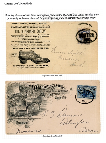 19th Century Covers with Fancy Cancels and Advertising (Est $150-200)