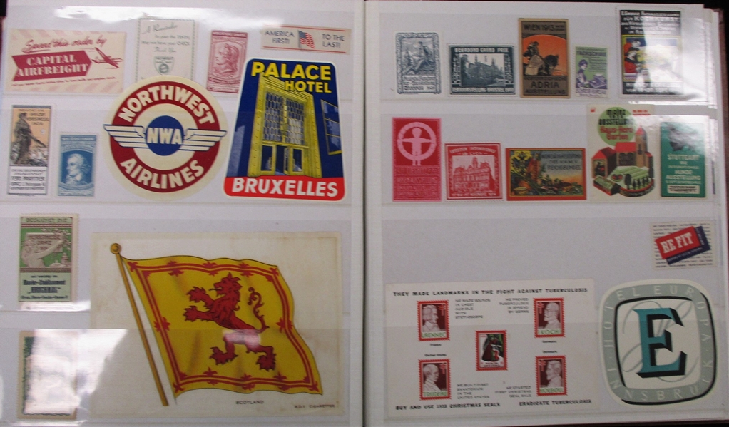 Poster Stamps, Cinderellas, Labels Collection in Stockbook (Est $200-300)
