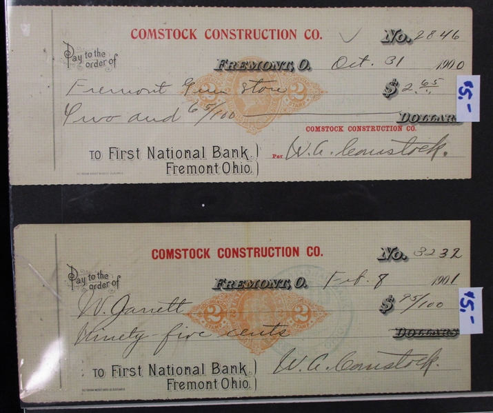 Revenues on Checks with Many Illustrated Vignettes (Est $150-200)