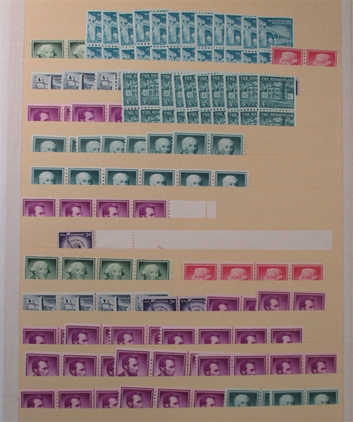 Dealer Stock of Blocks, Plate Blocks, and Coils, 1930-70's (Est $120-150)