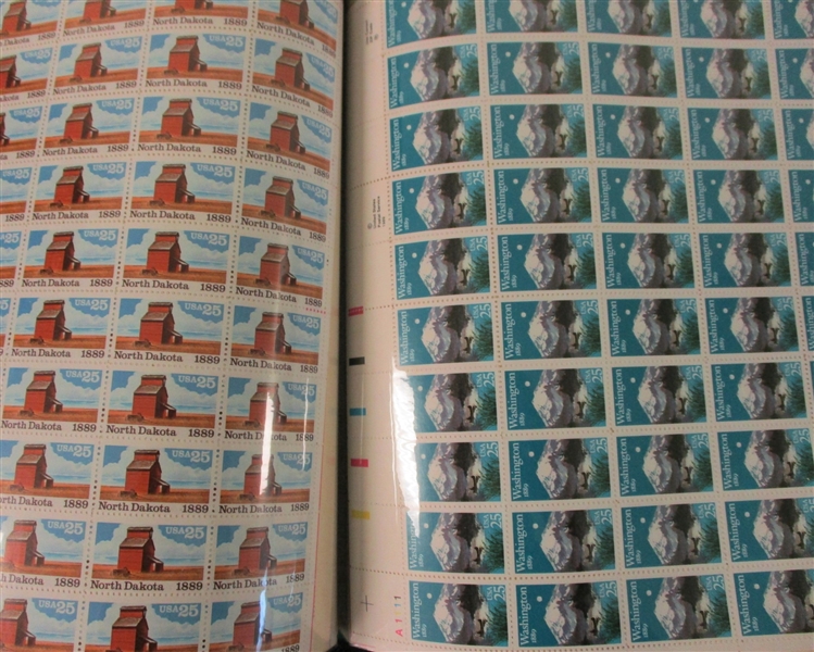 USA Mint Sheets, Mostly 22c and 25c (Face $2520)