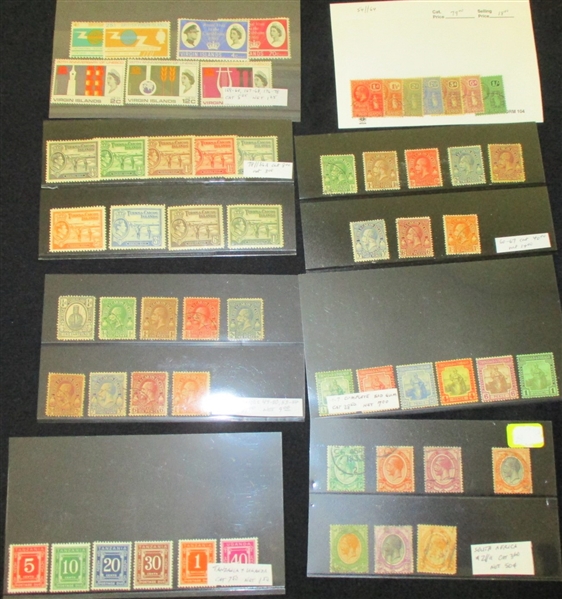 British Commonwealth Mint/Used on Cards (SCV $4000+)