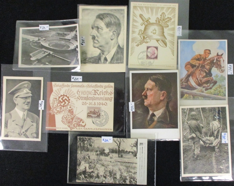 Germany and WW2 Propaganda Cards - Lot #1 - Some Rare Items! (Est $600-900)