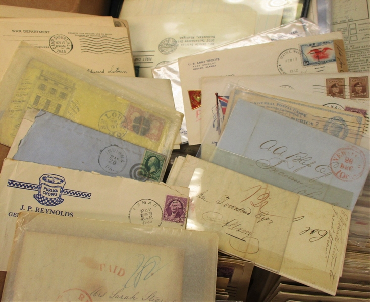 Covers, Checks, Commercial Correspondence, and More (Est $90-120)