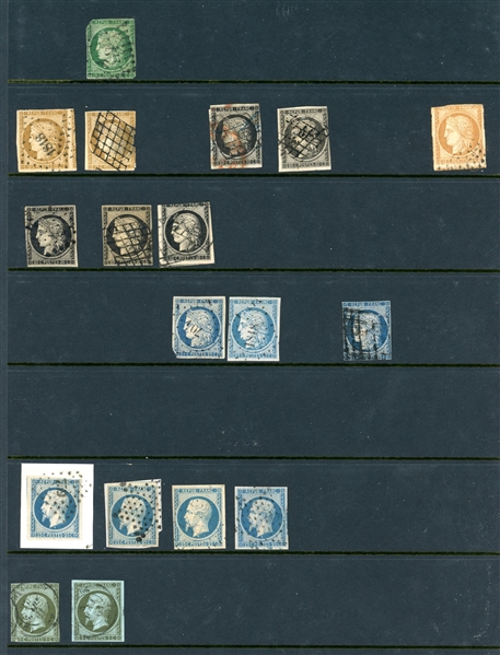 France Early Ceres and Napolean Issues in Quantity (Est $600-800)