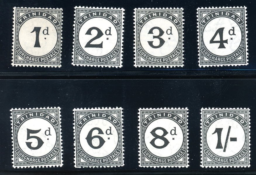 Trinidad Scott J1-J8 MH Complete Set, Postage Dues (SCV $297)