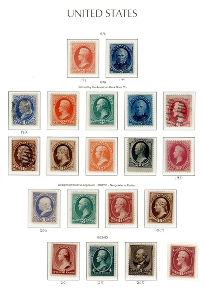 USA Definitive Collection Remainder to 1890's, Very High Catalog! (Est $3000-5000)
