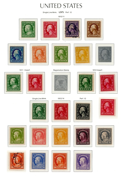 USA Washington-Franklin Unused Collection (Est $500-1000)