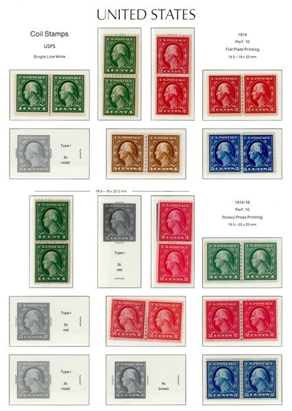 USA Washington-Franklin Unused Collection (Est $500-1000)