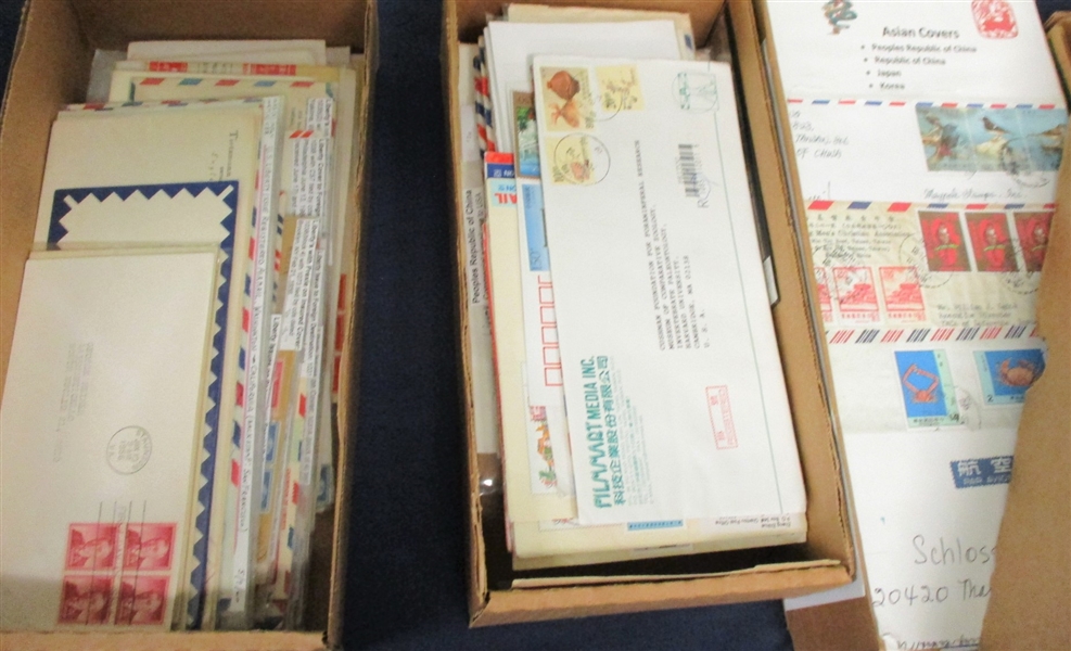USA, Asia, and Railroad Topical Worldwide Cover Lot (Est $150-200)