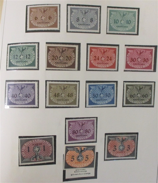 Germany and Areas Mint Collection in Borek Album, 1933-45 (Est $500-750)