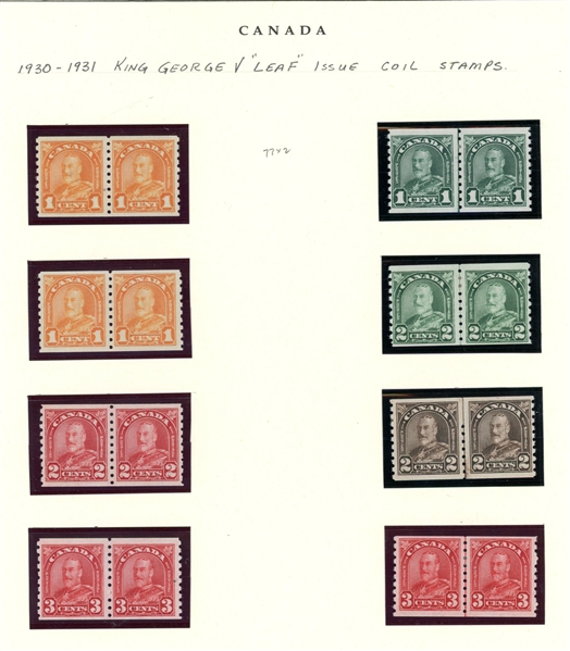 Canada Coil Collection, 1912-1954 - Admirals to QE2 (Est $250-300)