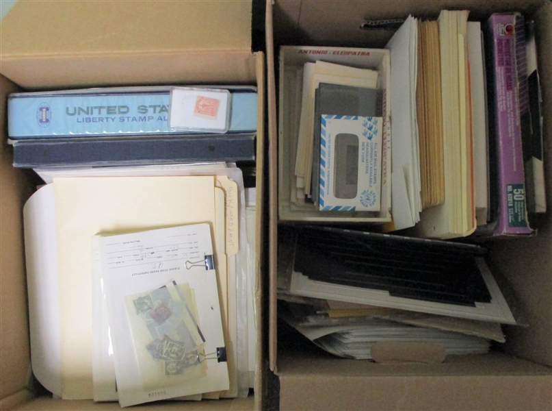 Two Large Boxes - One Stamps, One Supplies - OFFICE PICKUP ONLY!