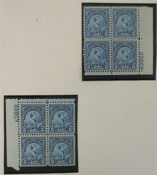 USA Early Plate Block Collection to the 1930's (Est $400-500)