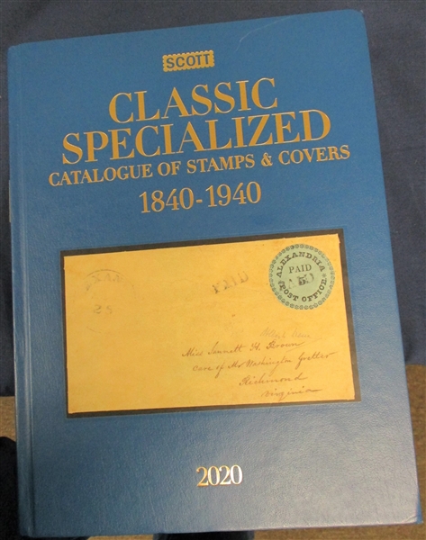 2020 Scott Classic Specialized Catalog 1840-1940 Hardcover (Est $60-90)