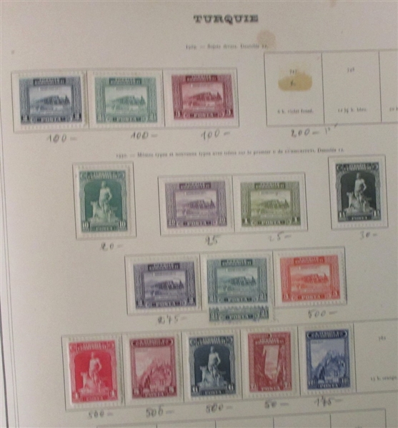 Turkey Mostly Unused Collection in Old Yvert Album to 1936 (Est $200-250)