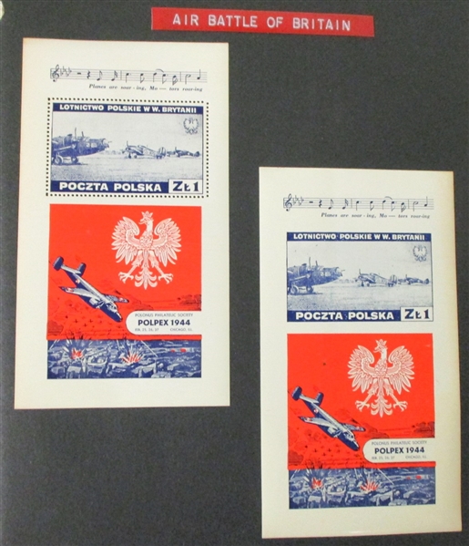 Poland Postal Cards and Polonus Show Sheetlets (Est $100-150)