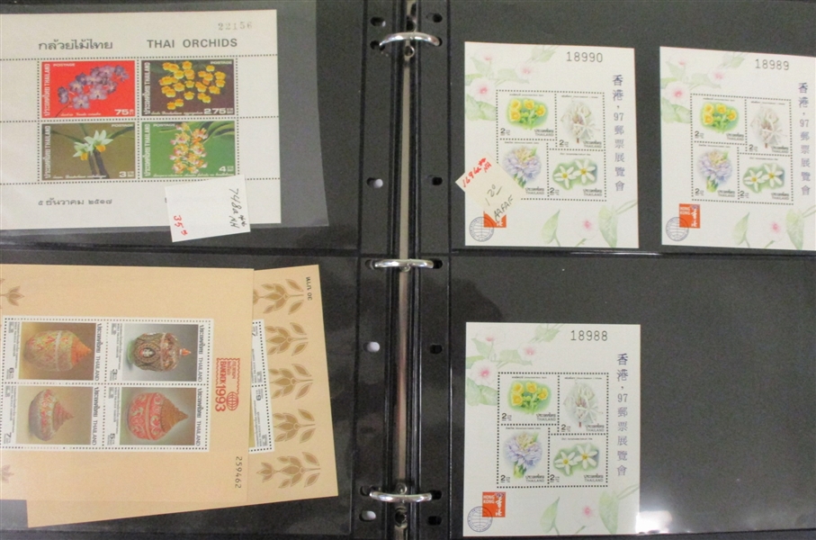 Asia Souvenir Sheets, Full Sheets, and First Day Covers (Est $100-150)