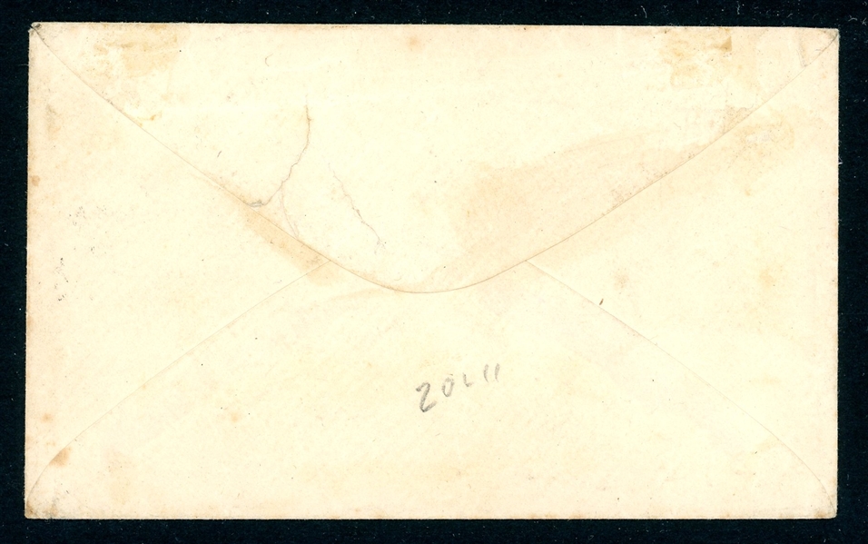 Boyd's City Express Cover, New York 1855, 2021 Crowe Cert (SCV $350)