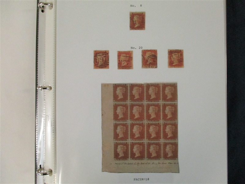 Great Britain Collection, 19th Century, Mostly Scott 33's (Est $150-200)