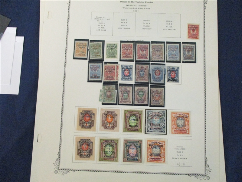 Russia Offices in Turkey Collection on Scott Pages (Est $600-800)