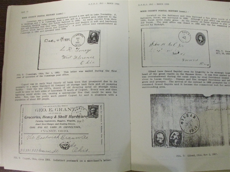 Ohio Postal History Journals, 1976-2009 (Est $50-100)