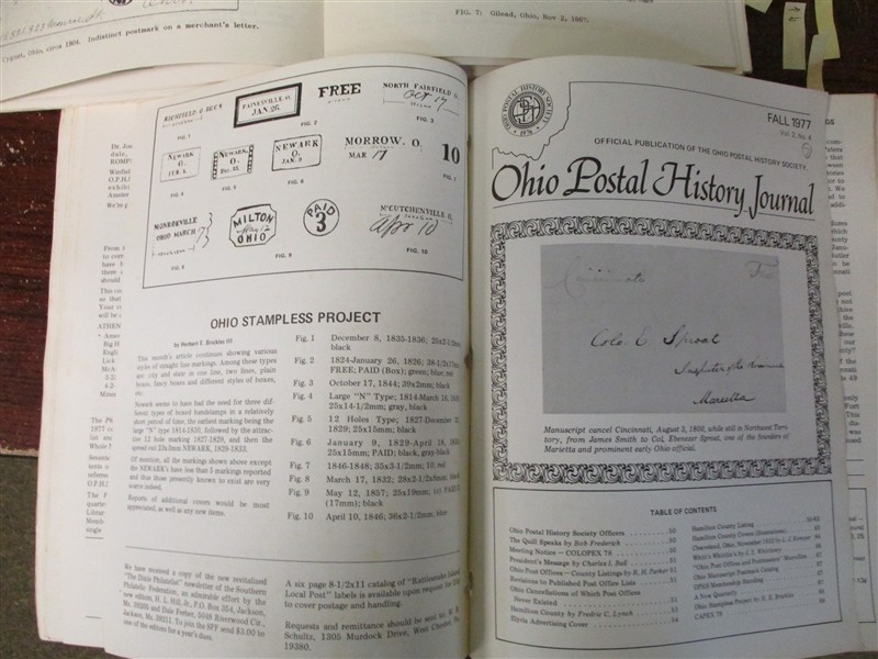 Ohio Postal History Journals, 1976-2009 (Est $50-100)