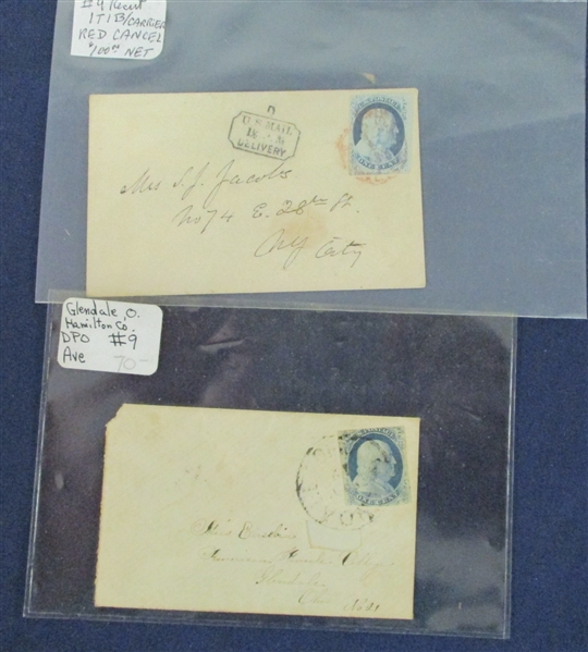 USA Scott 7 and 9 on Covers, Qty 6 (Est $250-300)