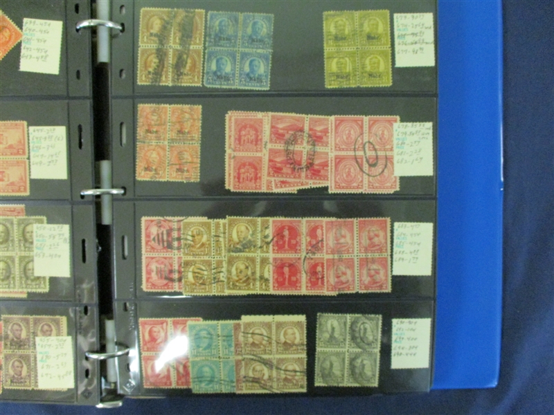 Hoard of Higher Value Used Stamps and Multiples (Est $200-300)