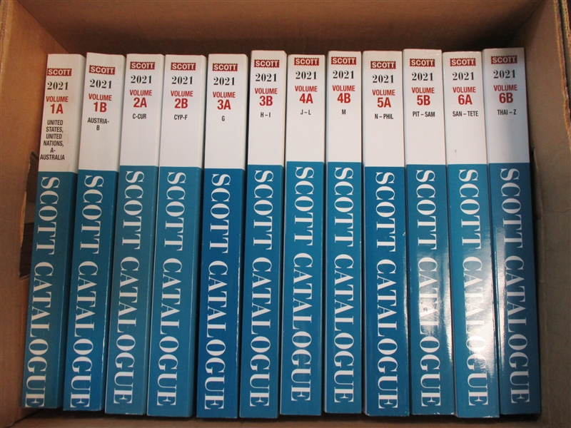 2021 Scott Catalogs - 12-Volume Set, Used But in Like-New Condition (Est $350-450)