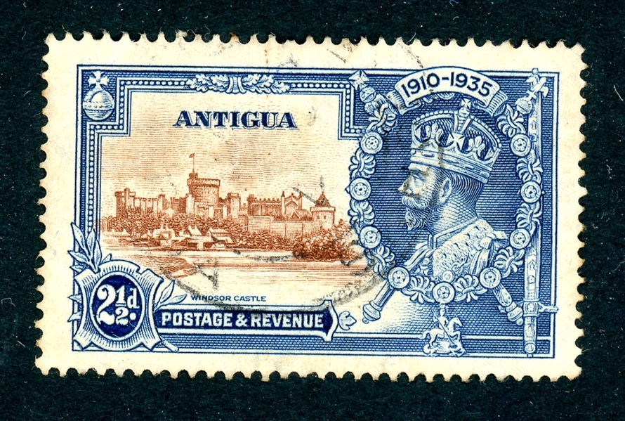 Antigua SG 93g Used F-VF, Dot to Left of Chapel Variety (SG £250)