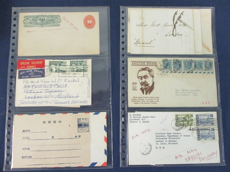 Foreign Postal History Lot, About 180 Covers/Cards (Est $200-300)