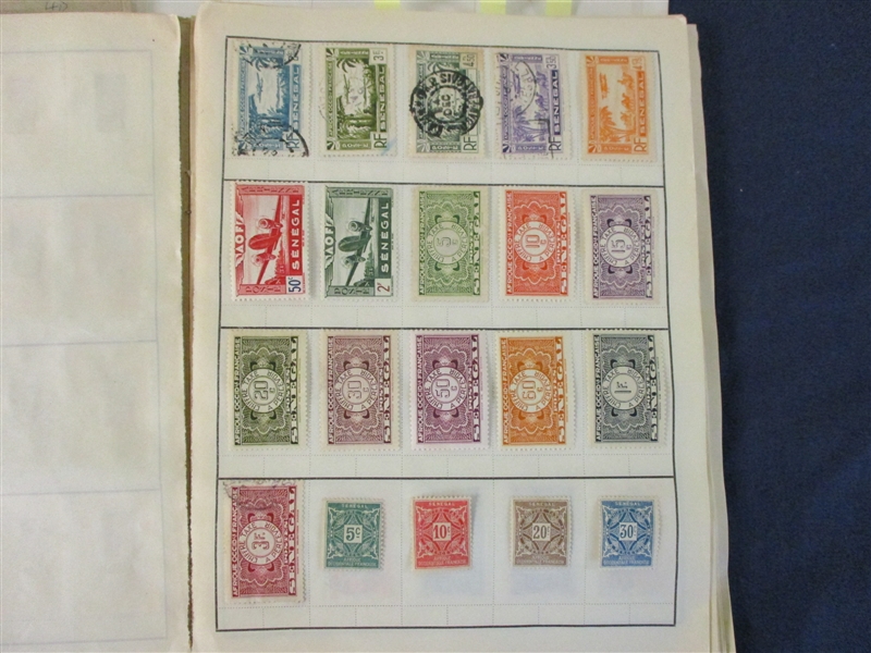 French Colonies Old-Tyme Accumulation on Approval Pages (Est $250-350)